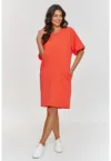 Rochie-tricou lejera - cu maneci medii si buzunare