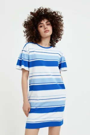 Rochie-tricou lejera cu model in dungi
