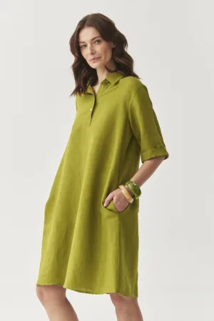 Rochie-tricou lejera din amestec de in