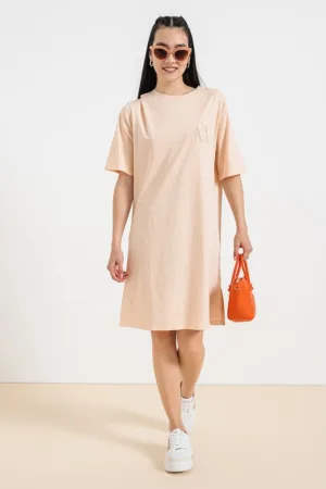 Rochie-tricou mini cu logo