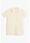 Rochie-tricou polo din carouri