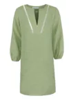 Rochie-tunica lejera - din canepa - Kaki