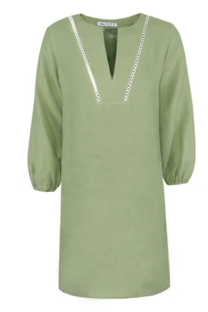 Rochie-tunica lejera - din canepa - Kaki