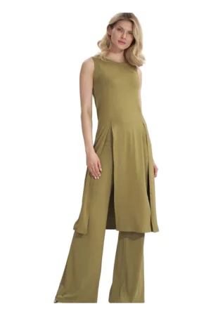 Rochie tunica verde - viscoza -