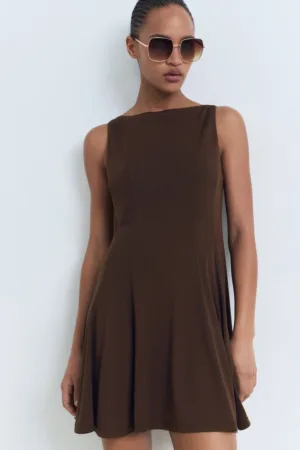 Rochie uni din amestec de bumbac