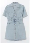 Rochie uni din denim