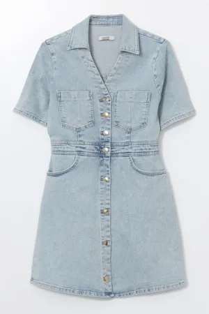 Rochie uni din denim