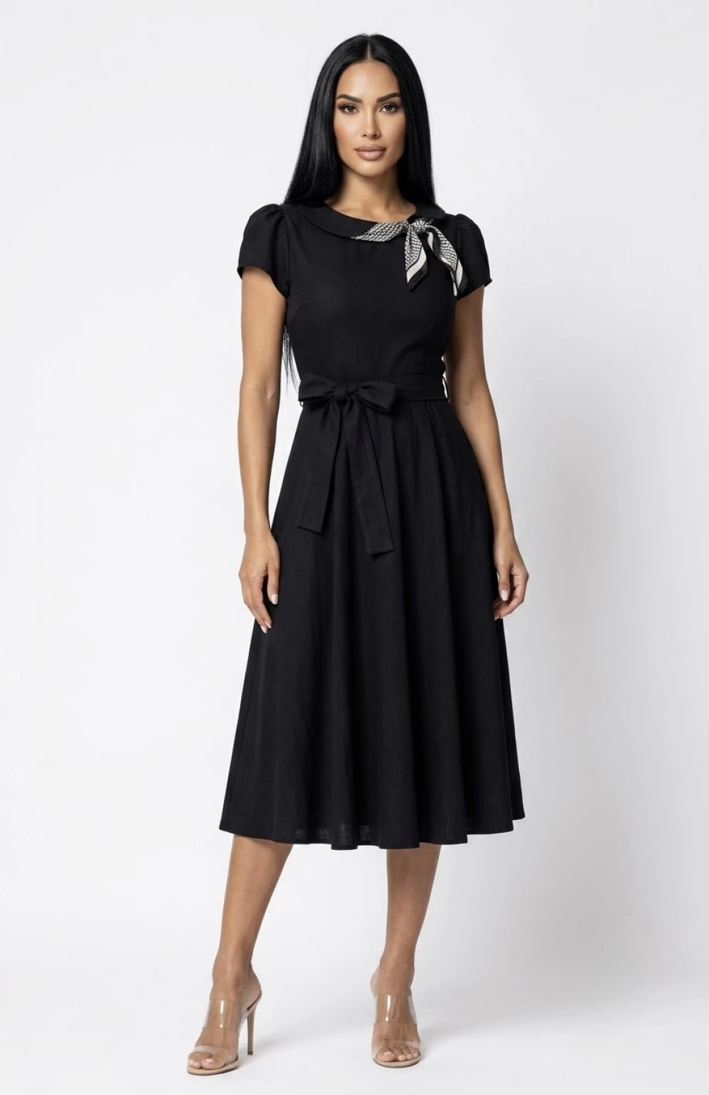 Rochie vaporoasa cu accesorii si cordon detasabil