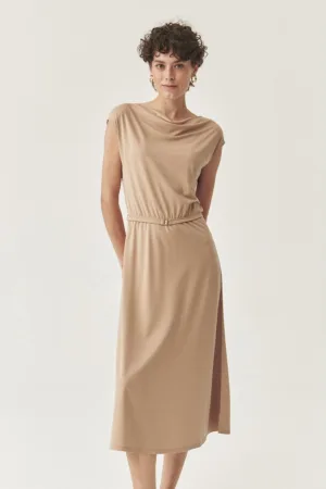 Rochie vaporoasa cu decolteu drapat