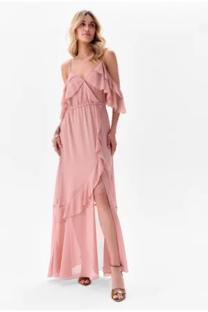 Rochie vaporoasa cu umeri decupati Bakalia