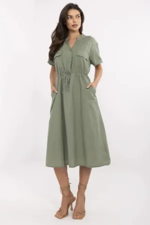 Rochie verde - bumbac -