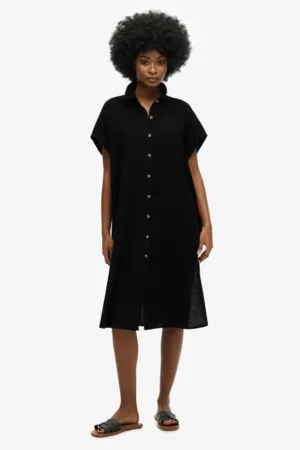 SUPERDRY - Rochie-camasa cu slituri laterale