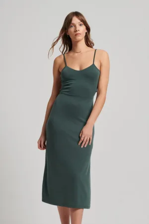 SUPERDRY - Rochie dreapta din amestec de modal cu funda
