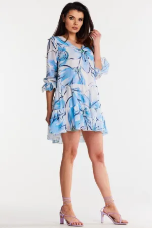 Scurta Rochie Floral Maneca trei sferturi A507