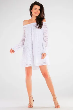 Scurta Rochie Maneca lunga - Bumbac A435