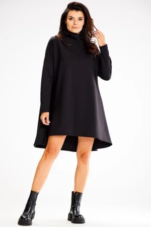 Scurta Rochie Maneca lunga - La baza gatului - Asimetric A609