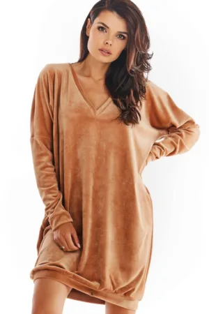 Scurta Rochie Maneca lunga - Poliseter - Casual A378
