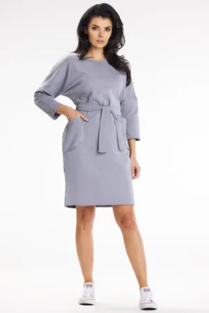 Scurta Rochie Maneca trei sferturi Bumbac A654
