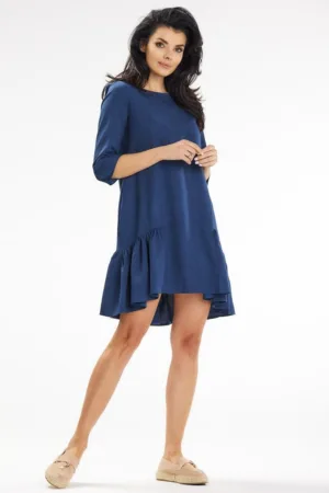 Scurta Rochie Maneca trei sferturi Casual A648