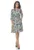 888111875-Rochie Multicolor cu snur in talie si model floral