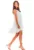 Alb Scurta Rochie Fara maneca Viscoza A285