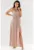 Bej Lunga Rochie Fara maneca A553