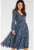 Midi Rochie print Maneca lunga A466