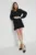 Miss Sixty Rochie din amestec de mătase culoarea negru, mini, model drept