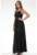 Negru Lunga Rochie Fara maneca A696