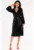 Negru Midi Rochie Maneca lunga – Poliester A564