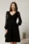 Rochie Adria neagra de ocazie clos cu decolteu petrecut