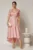 Rochie DY Fashion asimetrica roz cu dantela cu paiete la bust si funda ampla