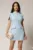 Rochie DY Fashion bleu scurta cu nasturi pe bust si croi cambrat