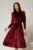 Rochie DY Fashion bordo din catifea