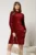 Rochie DY Fashion bordo dreapta din catifea velurata
