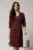 Rochie DY Fashion bordo inchis tip sacou si croi drept
