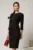 Rochie DY Fashion conica neagra cu peplum si fermoar metalic