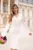 Rochie DY Fashion din stofa alba cu maneci ample din voal