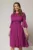 Rochie DY Fashion din voal magenta clos cu pliuri
