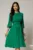 Rochie DY Fashion din voal verde clos cu pliuri