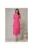 Rochie DY Fashion fucsia de zi de vara cu maneci scurte si nasturi la bust