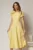 Rochie DY Fashion galbena clos cu trandafir la umar si cordon detasabil