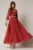 Rochie DY Fashion lunga bordo din voal cu fir lurex