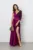 Rochie DY Fashion lunga mov cu paiete
