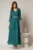 Rochie DY Fashion lunga verde din voal cu fir lurex