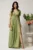 Rochie DY Fashion lunga verde fistic din voal in clos cu strasuri si tull la decolteu