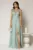 Rochie DY Fashion lunga verde mint de seara cu aplicatii la bust