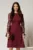 Rochie DY Fashion magenta cu maneci lungi din broderie