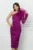 Rochie DY Fashion magenta din dantela cu floare maxi pe umar