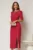 Rochie DY Fashion magenta midi cu crepeu maxi si aplicatii la bust